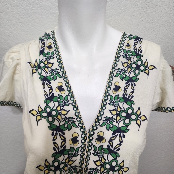 NWT Max Studio London Cream Boho Top Size XS - Picture 4 of 11